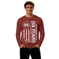 thumbnail image 5 of America 250 Shirt Sporty Long Sleeve T Shirt Athletic Crew Neck 250Th Anniversary Mens Graphic Tees XXXL, 5 of 5