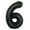 6, variant on 32inch Black Number Foil Balloons for Birthday Party Wedding Anniversary Baby Shower Decor 0 1 2 3 4 5 6 7 8 9 Digital Balloon