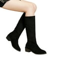 thumbnail image 1 of LSLJS Fall/Winter New Thick Heel Slim Knight Boots Knee Length Slim Boots, 1 of 9