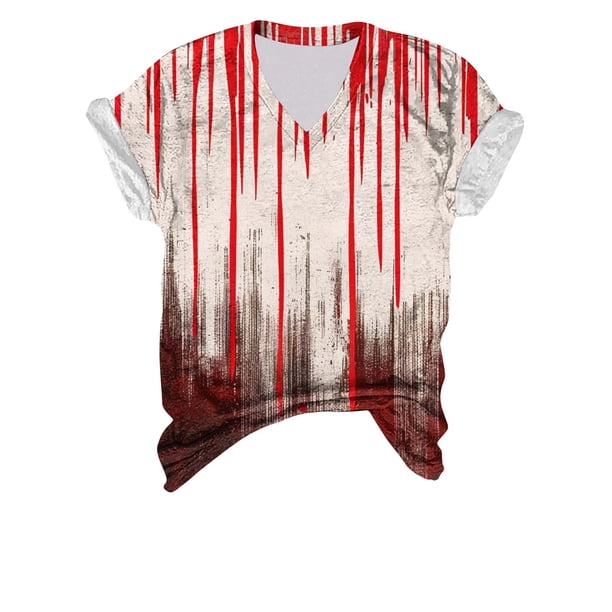 Blusas de Manga Corta para las Mujeres Causal Cuello en V Camiseta Sólida, Blusas de Verano de las Mujeres para el Hogar Y Diario