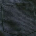 thumbnail image 6 of LNWUY Corduroy Shirt for Men Pullover Long Sleeve Shirt Casual Solid Color Work Collared Shirt with Pocket Half Button Up Top Blue L, 6 of 7