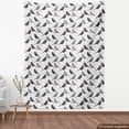 thumbnail image 4 of Ambesonne Birds Fabric by the Yard Upholstery, Northern Mockingbirds, 1 Yard, Grey Black White, 4 of 5
