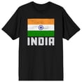 thumbnail image 6 of Indian flag on Black Ground Adult Crew Neck Short Sleeve T-shirt - Small, 6 of 7