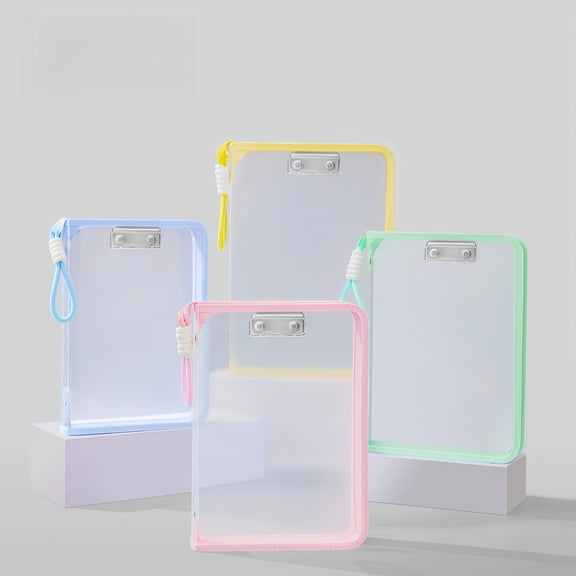 4PCS Aesthetic Soft Color Handheld File Bags Chic Tote Bags for Students