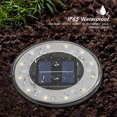thumbnail image 3 of Labymos 4 Pack Solar Disk Lights Warm White & Human Inductive RGB Changing Color Ground, 3 of 8