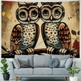thumbnail image 4 of Orinice Owls Branch Leaves Tapestry Wall Hanging Unique Style Graphic Tapestries Home Wall Decor Art for Living Room Bedroom Apartment Farmhouse Dorm 60x50inch, 4 of 6