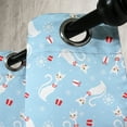 thumbnail image 3 of Ambesonne Christmas Grommet Curtain, Cats with Necklaces, 50" x 108", Pale Blue Red White, 3 of 6