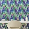 thumbnail image 2 of Ambesonne Nature Peel & Stick Wallpaper for Home, Garden Botany Lupine Sketch, 13"x72", Fern Green and Violet, 2 of 5