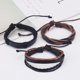 thumbnail image 3 of Pulseras para mujer, regalos para mujeres y hombres, pulsera de cuero tejida vintage, juego de pulseras de cuero de aleación, joyería de pulsera, 3 of 3