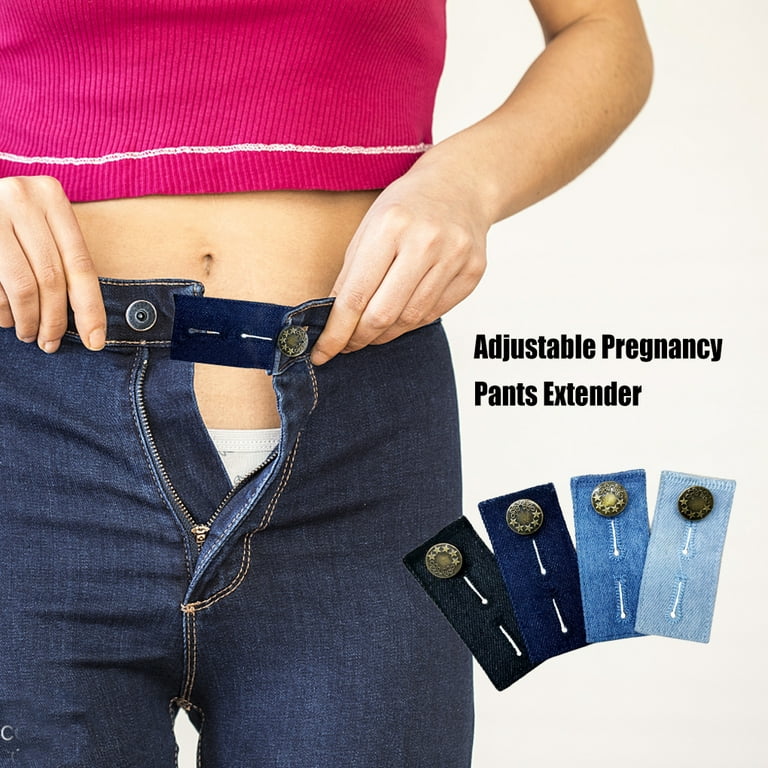 1Pc Pregnancy Adjustable Extender Waist Band Pants Jeans Elastic