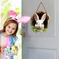 thumbnail image 4 of 30x30cm Rustic Wooden Easter Bunny Rabbit Hole Door Sign - Festive Decor for Home and Parties, 4 of 5