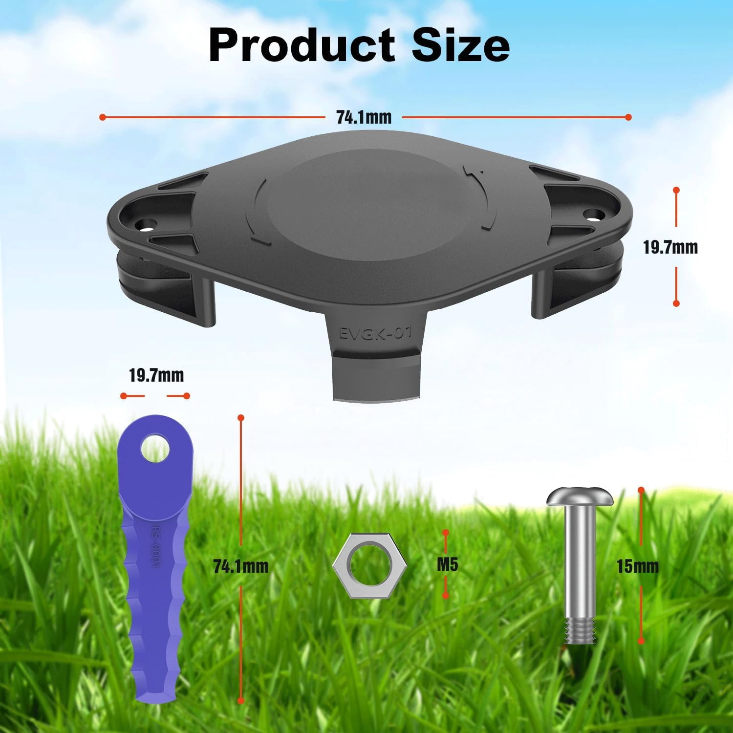 KST120X Trimmer Blade and Cover Caps Kit Fit for Kobalt KST120X-06 KST2040-06 and Kobalt 40v Max Dual-Line Trimmer Include 8 Quickload Blades+4 Screws +1 Trimmer Head