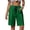 Green plus size bermuda shorts a1, variant on Cagogo Women Plus Size Bermuda Shorts Elastic Waist Casual Loose Shorts with Pockets Summer Drawstring Wide Leg Cropped Pants Lounge Beach Travel Trousers, Red 3XL