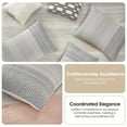 thumbnail image 6 of Nanshing Jeanette 7 Piece Striped Ombre Comforter Set, Grey, King, 6 of 10