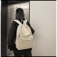 thumbnail image 2 of Mochila escolar ligera para mujeres y hombres, mochila informal de viaje para ordenador portátil, mochilas universitarias y secundarias, color beige, 2 of 5