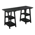 thumbnail image 1 of Convenience Concepts Designs2Go Bureau Tréteau Double, Fini Bois Noir, 1 of 5