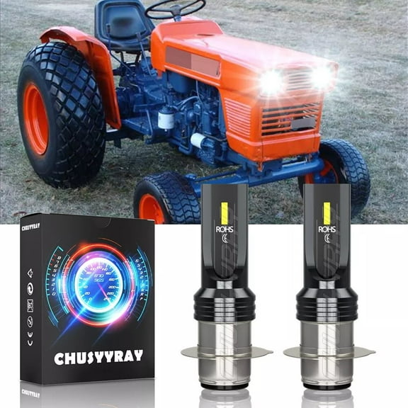 LED Bulbs for Kubota L175 L185 L2050 L225 KH-1 Headlight 12v 35/35w 6000K Crystal White 2 Pack