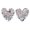 Pink and white, variant on Elegant Affection Symbol Crystal Accent Thin Ear Posts Permanent Plan Suitable Everyone Day Wear