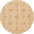 thumbnail image 1 of Ahgly Company Tapis d'Intérieur Rond Abstrait Jaune Oriental, 3 Pieds Rond, 1 of 6