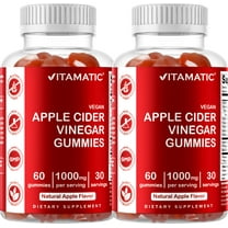 2 Pack Vitamatic Apple Cider Vinegar Gummies, 120 Vegan Gummies for Weight Loss Support