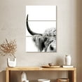 thumbnail image 2 of Elephant Stock Peeking Cow Ii Wall Art - Vertical Multi Panel Canvas - Living Room Wall Decor - Animal Multi Panel - White And Gray Decor By Sisi And Seb - 24" x 38", 2 of 8