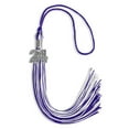 thumbnail image 5 of Endea Graduation Purple/White Mixed Color Graduation Tassel with Silver Date Drop, 5 of 11