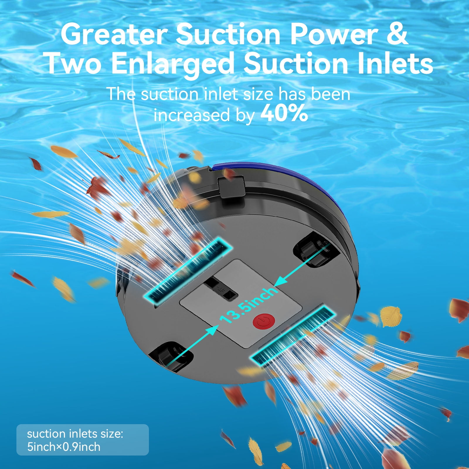 Poolease Cordless Robotic Automatic Pool Cleaner, Dual 45W Motors, Self-Parking, for In-Ground & Above Ground Pools