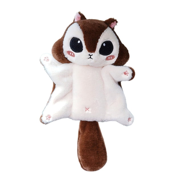 Llavero de ardilla voladora Salvador peluche realista marrón