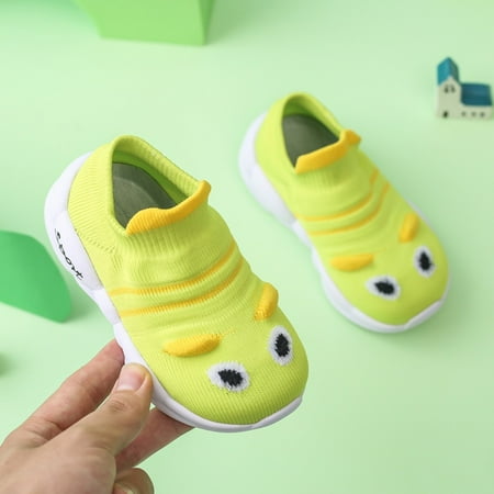 

Bnwani Childs Loafers Shoes Small Shoes Infant Girl Kids Shoes Toddler Boys Non-Slip Soft-Soled Breathable Cute Shoes Green Size 25