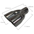 thumbnail image 4 of Punta De Escape Punta de escape doble de acero inoxidable Punta de silenciador de corte inclinado atornillable Titanio negro Ndcxsfigh Accesorios para autos y motos, 4 of 4
