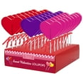 thumbnail image 2 of Valentine's Day Heart Lollipops, 3 Pops, Red, Pink & Purple, 2 of 2
