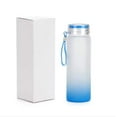 thumbnail image 3 of 17oz Sublimation blank frosted glass Ombre gradient Tumblers Water Bottle, 3 of 6