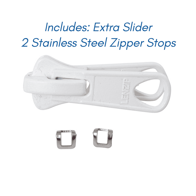 EZ-Xtend Lenzip #8 Separating Zipper - Includes 2 Stops (Black, 96) 