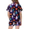 thumbnail image 5 of Enyan Girls Halloween Pajamas Pumpkin/Ghost Sleepwear Set Short Sleeve Kid Loungewear Pjs 2-Piece Set Little Girl Halloween Pajamas(10-11 Years), 5 of 5
