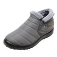 thumbnail image 1 of WEAIXIMIUNG Thursday Boots Men Men Winter Solid Color Keep Warm Ankle Boots Plus Velvet Boot Flat Snow Boots, 1 of 8