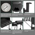 thumbnail image 6 of Alvantor Barrel Charcoal Grill Offset Smoker 2-Chamber BBQ Smoker Grill with Thermometer Side Table Wheels Powder Coated Iron Black, 6 of 10