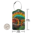 thumbnail image 4 of Fuzoiu Chameleon Print Premium Leather Luggage Tag,Travel Accessory,Luggage Tag for Suitcase Baggage Handbag Travel Bag,Name Card & Privacy Cover-2 PCS, 4 of 5