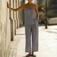 thumbnail image 7 of Women's Soft Cotton Jersey Knit Loungewear Set, Loose Relaxed Fit with Elastic Waistband, Lightweight Breathable Two Piece Matching Top and Shorts, Casual Summer Outfit | TruHer,Gray M, 7 of 7