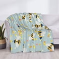 thumbnail image 4 of Throw Blanket for Couch - Bees Soft Comfy Lightweight Cozy Warm Throw Blanket, Fuzzy Plush Flannel Blanket & Throws for Sofa and Bed All Season, 4 of 8