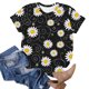 thumbnail image 2 of Tops de Ajuste Suelto para las Mujeres Impreso Manga Corta Suéter Camiseta Cuello Redondo Blusa Casual, Top de Moda para el Uso Diario Y las Salidas, 2 of 6