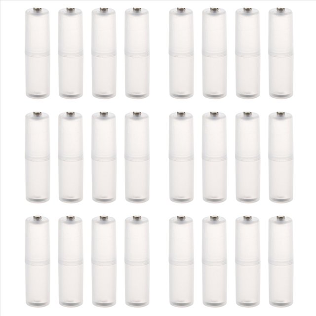24 X Caja de Adaptador Convertidor Bateria AAA A AA Caja Cilindrica