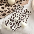 thumbnail image 2 of Uvwlwu Women Crew Socks Leopard Print Soft Breathable Stretchy Mid Calf Novelty Socks for Daily Casual Street Matching Outfits,One Size, 2 of 4