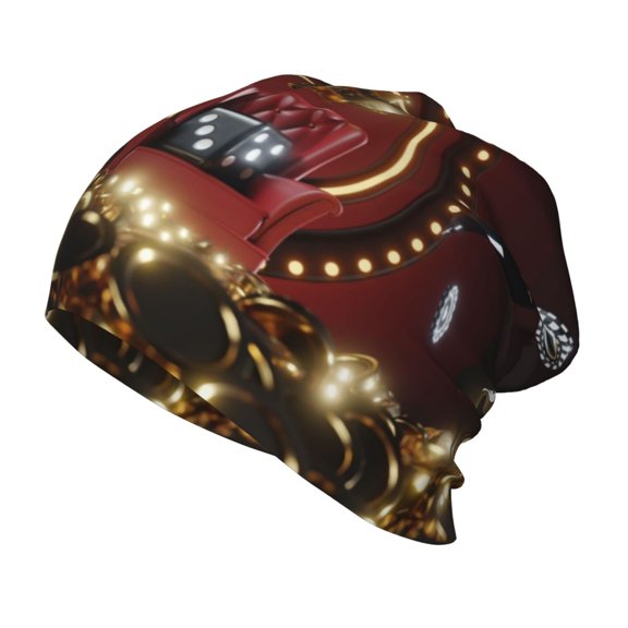 Pofeuu Casino King And Playing Cards Print Toddler Beanies for Boys Baby Warm Slouchy Skullcap Hats Toddler Beanie Knit Caps Hats for Kids