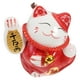 thumbnail image 3 of Adorable hucha de cerámica Maneki Neko, figura de gato de la suerte para decoración del hogar y ahorros, regalo ideal para la buena suerte, color rojo, 3 of 7