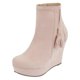 thumbnail image 1 of BOTIN ROSA CON PLATAFORMA DE GAMUZA LISA Mundo Terra 022118, 1 of 2