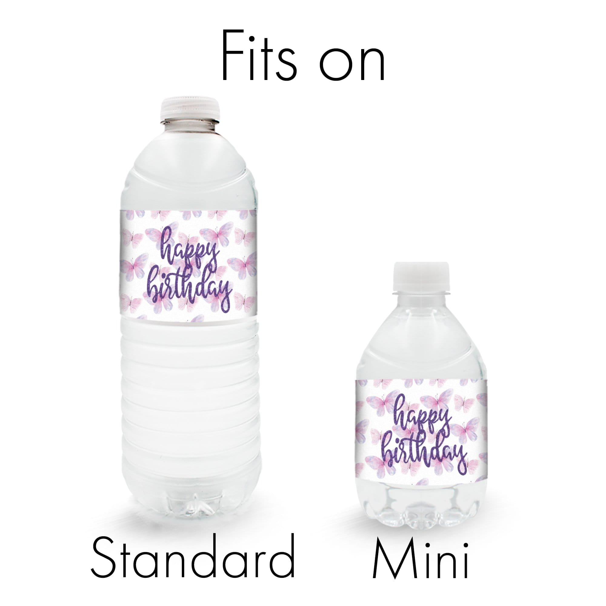 Purple Galaxy Personalized Birthday Party Waterproof Water Bottle Labels 