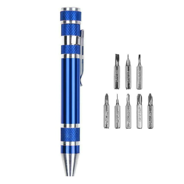 MYG 8 en 1 Mini Outil de Stylo Tournevis de Précision pour Ordinateur Portable Réparation Mobile