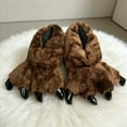 thumbnail image 4 of HNMKIU Warm Slippers Men's Bootie Slippers Soft Comfy Memory Foam Non Indoor Shoes with Collar slippers for men Khaki,One Size, 4 of 4