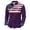 Purple-3, variant on Kcolen 250Th Anniversary Usa Shirt for men American Patriotic Flag Button Down Blouse Men's American 250th Anniversary Tops Casual Fashion Streetwear Shirt