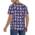 thumbnail image 2 of Lsque flower Skull rose Pattern Mens Polo Golf Shirts Funny Graphics Shorts Sleeve Button Shirts Baseball T-shirt-Small, 2 of 7